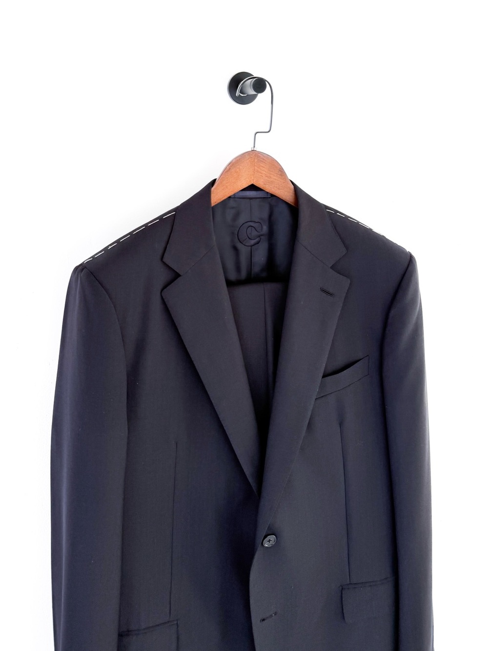 NWT New Caruso Men's Italian Wool Silk Suit Midnight Navy Blue Elisir 44R - Picture 5 of 15